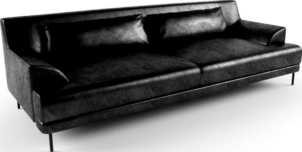 sofa leather black