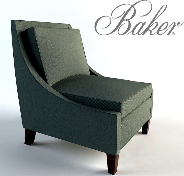 Baker CURVED BACK LOUNGE CHAIR