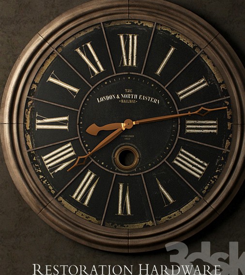 Restoration Hardware-London Rail Clock