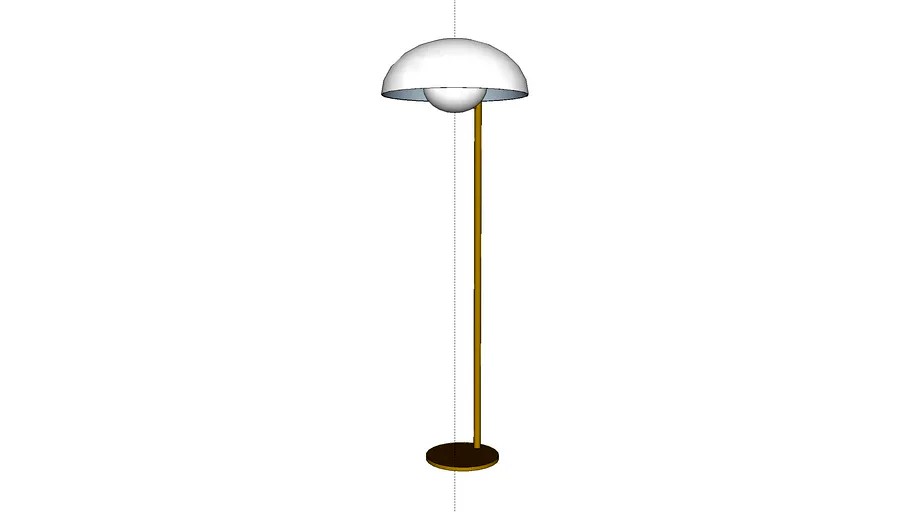 Luminária de piso Refletor Dourado