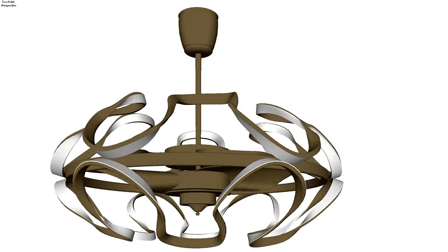 WINDFLOWER GOLD - Designer Fan by Fanzart VRAY Ready Fan