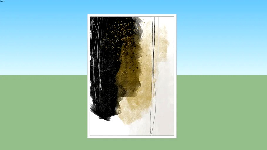 Quadro Abstrato Golden Shades 04-Rachel Moya