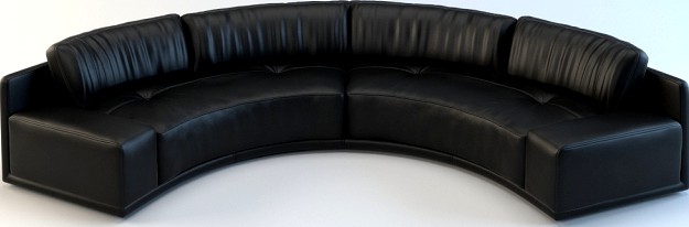 Semicircular sofa