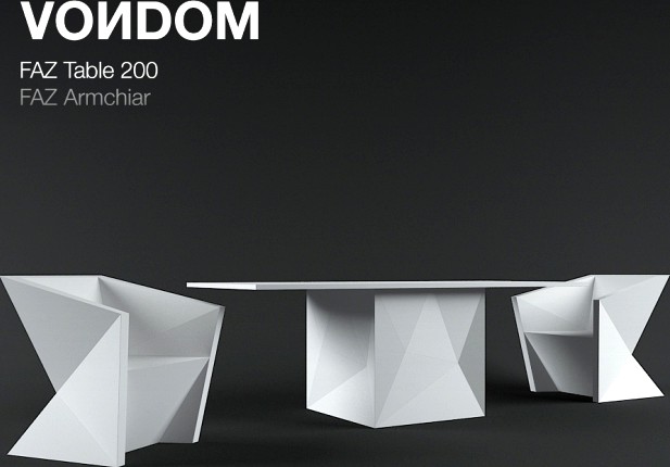 VONDOM - a table and two chairs