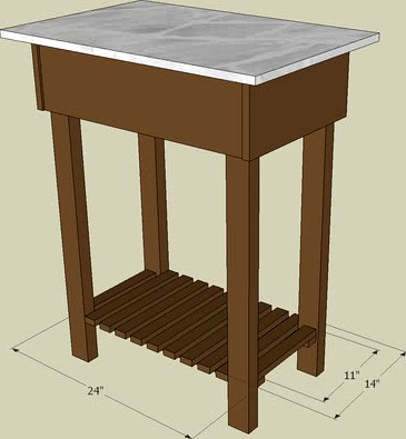 Marble Top Worktable