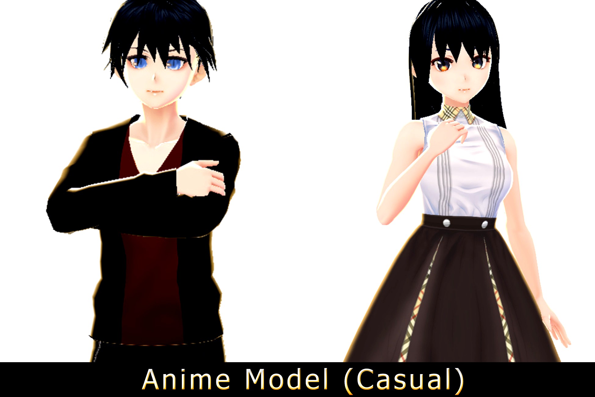Anime Character : Arisa And Xiang (Casual / Contain VRM)