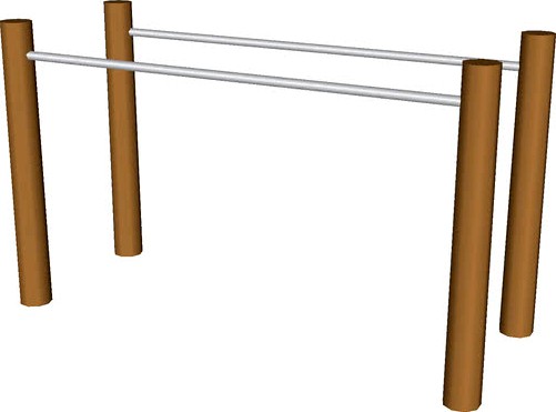 Trail exercise parallel bars