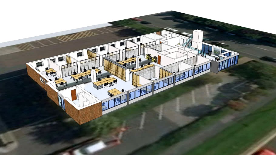 Team Valley ground floor plan 3d model