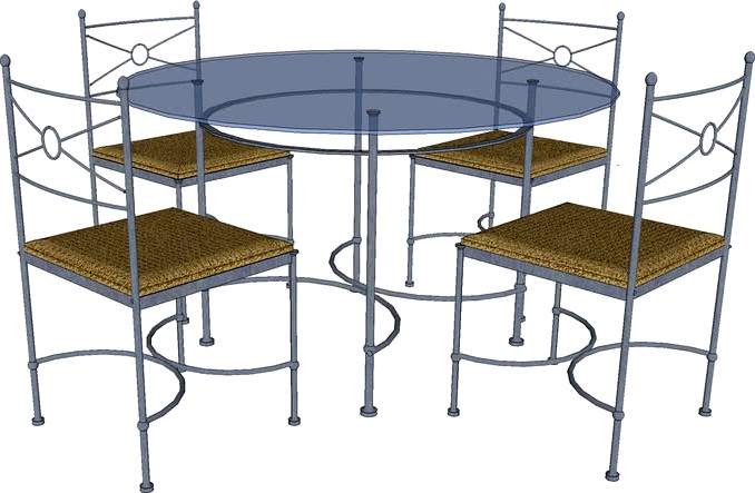 glass table-FERFORGE