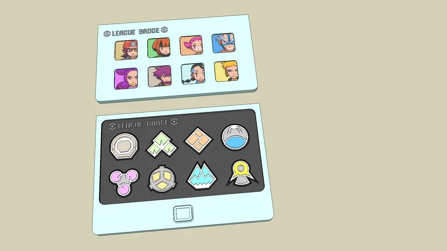 Fourth Generation Pokemon Badges inside Case.