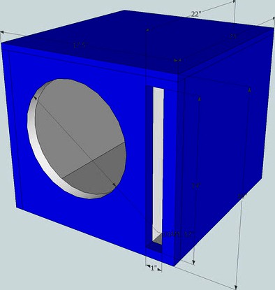 cajon para subwoofer de 12' model