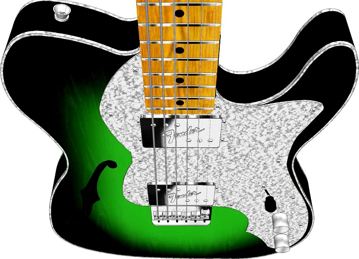 My Fender Thinline '72 re-issue 'Greenburst'