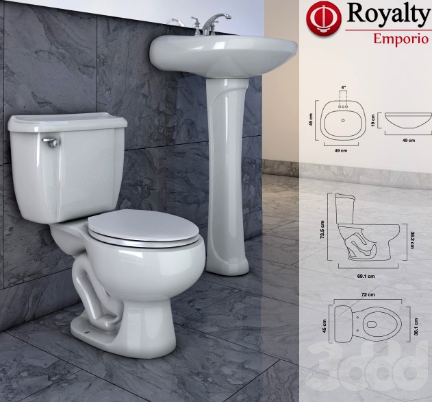 TOILET &amp; WASHBASIN - ROYALTY EMPORIO