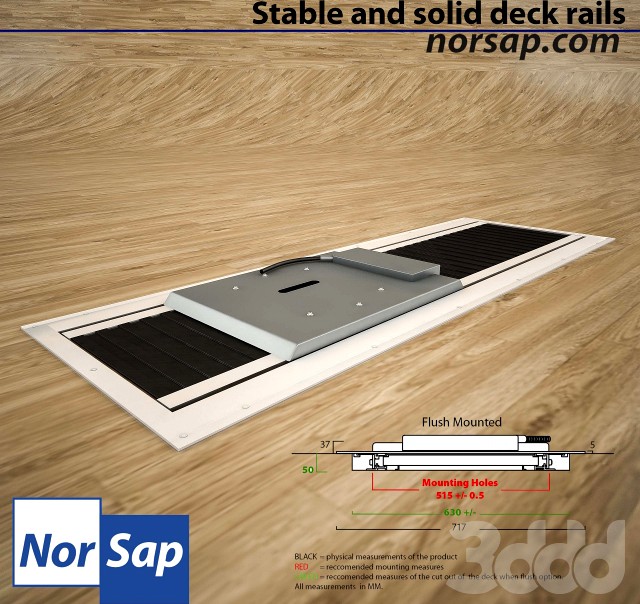 NorSap Flush Mounted Deck Rails