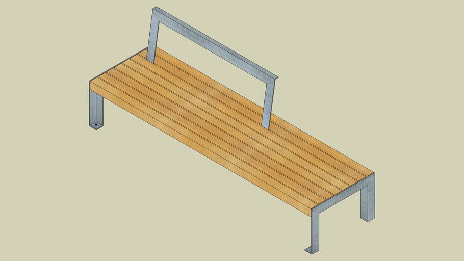 A11 50 4 40 bench without backrest for public use 219/62