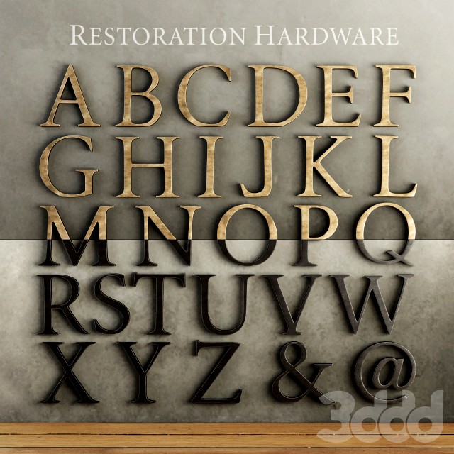 RH/ CAST METAL LETTER OBJECTS