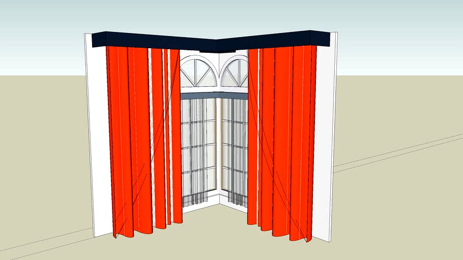 red curtain and decorations