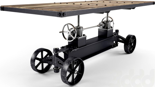 Vintage Industrial Train Crank Table