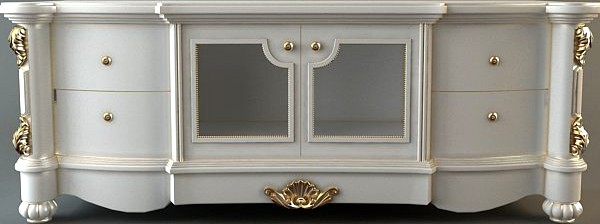 Ornate Credenza Cabinet3d model