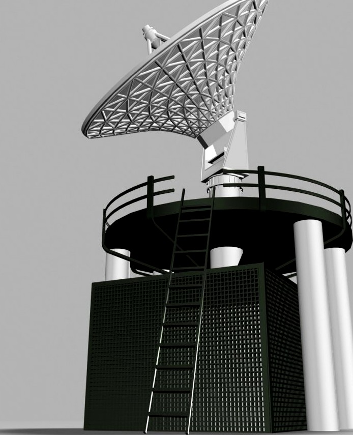 satellite dish 13d model