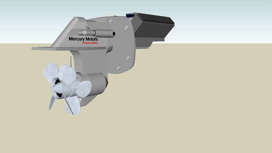 Mercury 7.2 boat engine with duoprop transmission