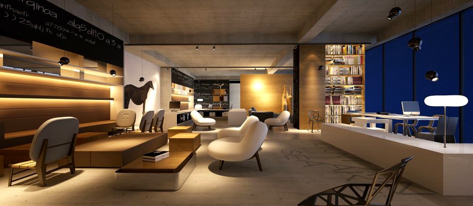 Detailed Office Showroom3d model