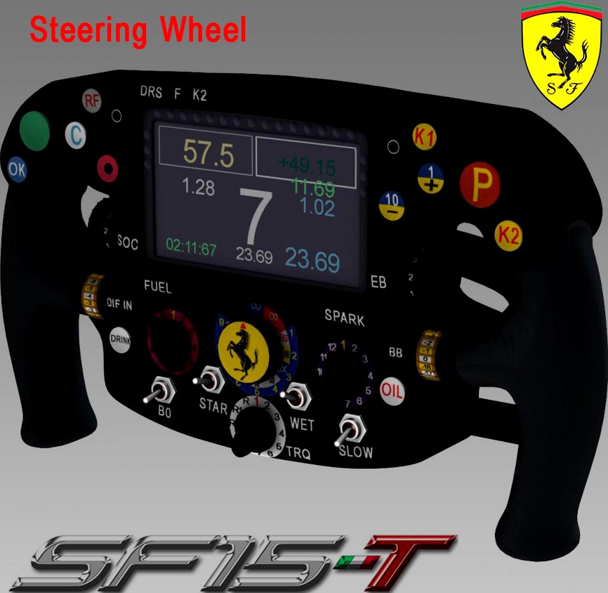 Ferrari SF15T Steering wheel3d model