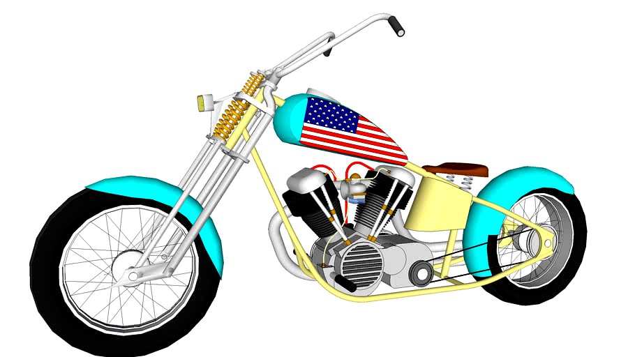 Easy Rider ( Stars & Stripes ) 3d model