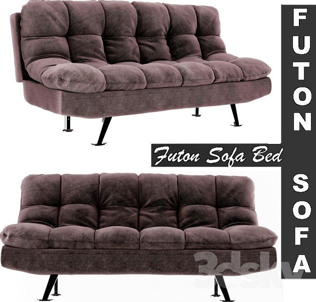 Futon Sofa Bed - Grey