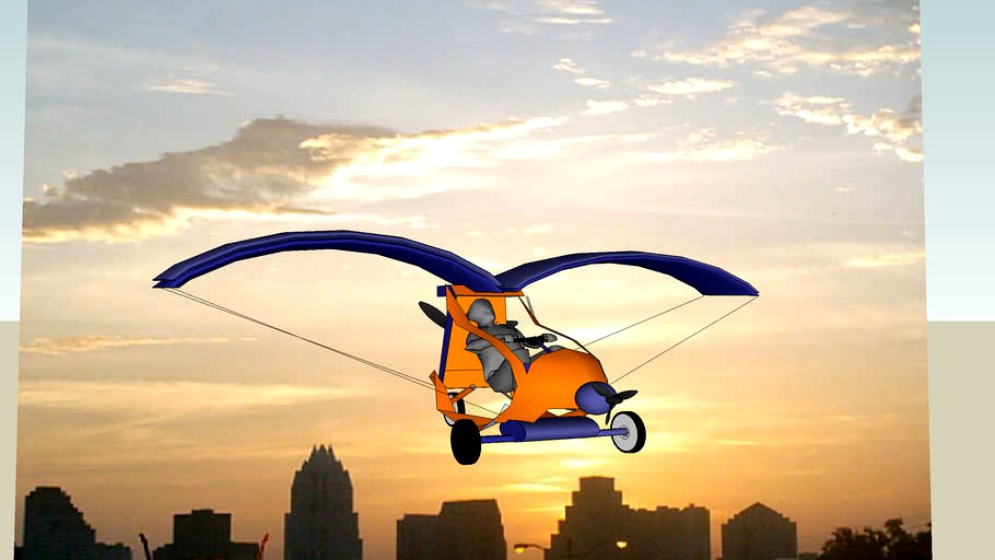 Helium winged microlight