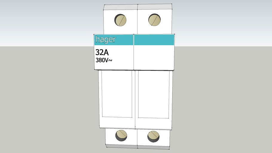 porte fusible bipolaire de 32A hager