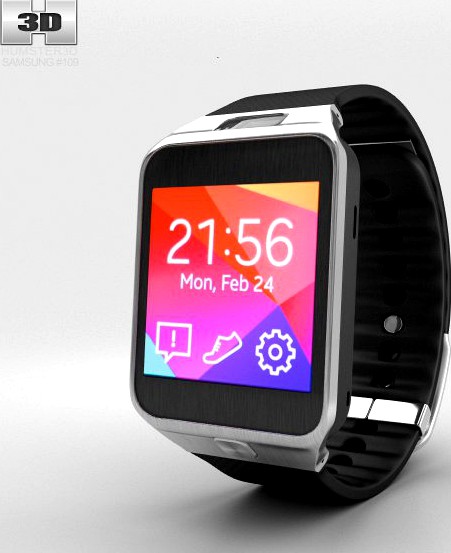 Samsung Galaxy Gear 2 Charcoal Black3d model