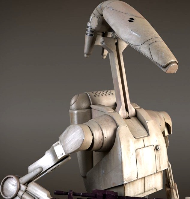 Star Wars Battle Droid rigged for 3dsmax3d model