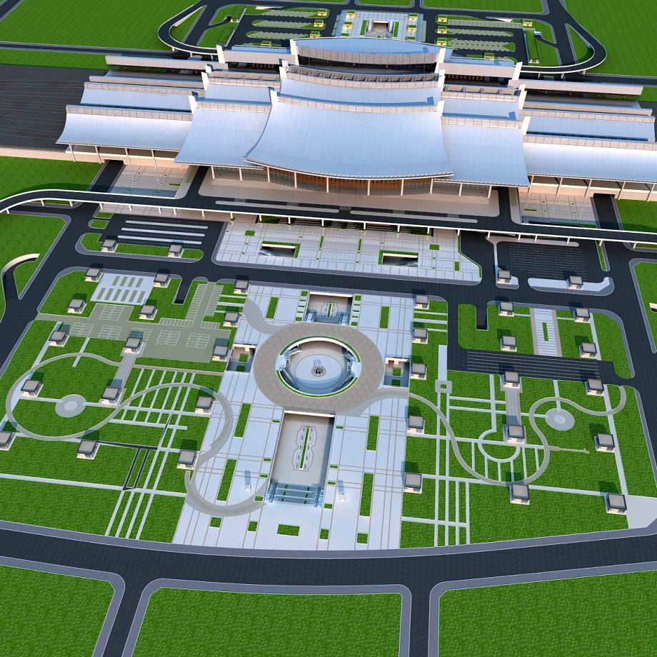 XiaMen railway Station3d model