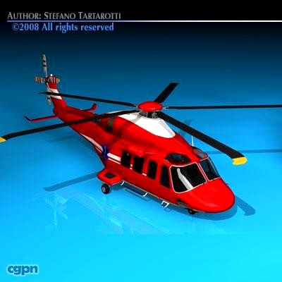 AW-139 air ambulance3d model