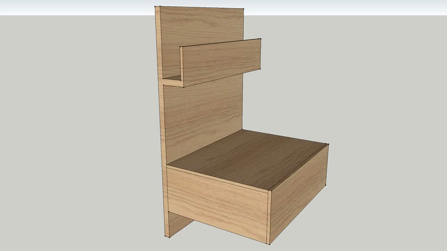 IKEA MALM Bedside table stained oak 3d model