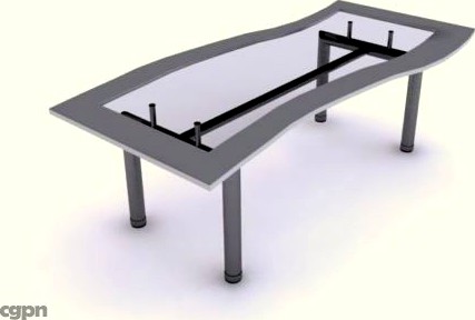 Coffee Table - Aluminum3d model