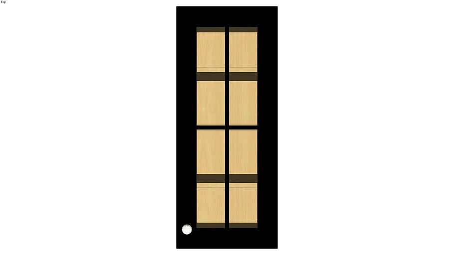 Wall Single Door 36Hx15D with Hewitt Bistro Glass Insert