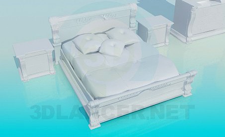 3D Model A set of furniture in the bedroom