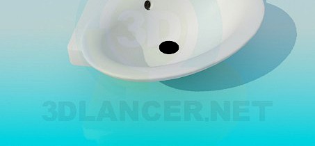 3D Model Corner washbasin