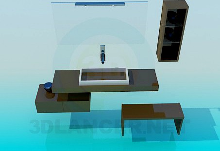 3D Model A set of furniture to the sink