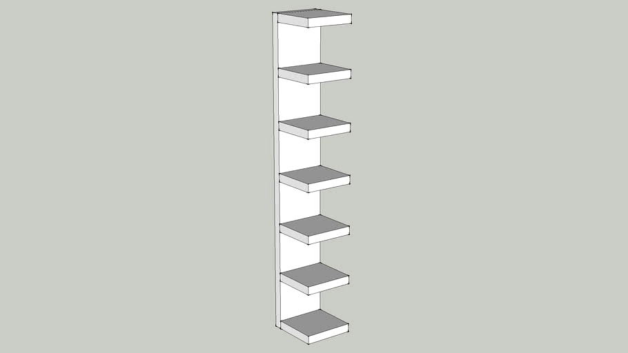 IKEA LACK Wall shelf unit white 3d model