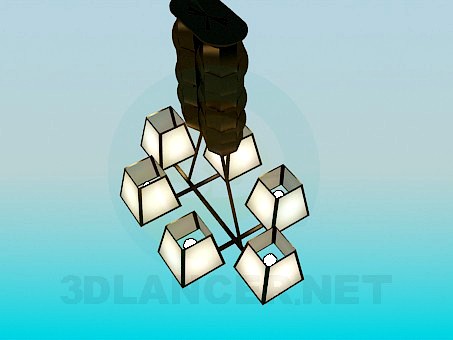 3D Model The lamp on 6 bulbs