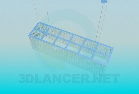 3D Model Rectangular lamp