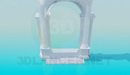 3D Model Arch with columns