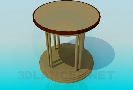 3D Model Table with round tabletop