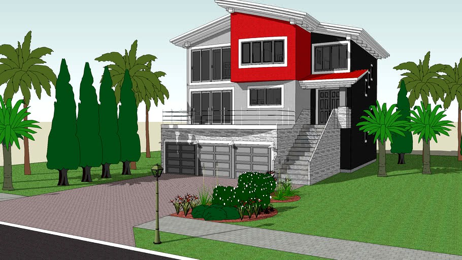 modern contemporary 3 story home