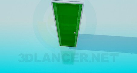 3D Model Narrow cabinet with glass door