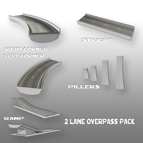 Freeway pack 1 overpass set