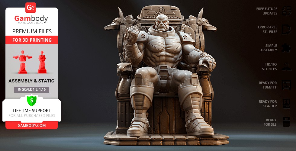 Apocalypse on Throne 3D Printing Figurine | Assembly